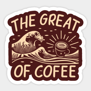 The Great Wave of Coffee Sticker